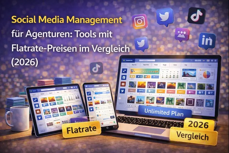Social Media Management für Agenturen: Tools mit Flatrate-Preisen im Vergleich (2026)