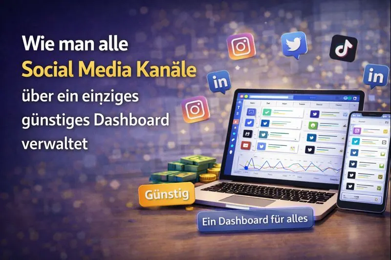 Wie man alle Social Media Kanäle über ein einziges günstiges Dashboard verwaltet