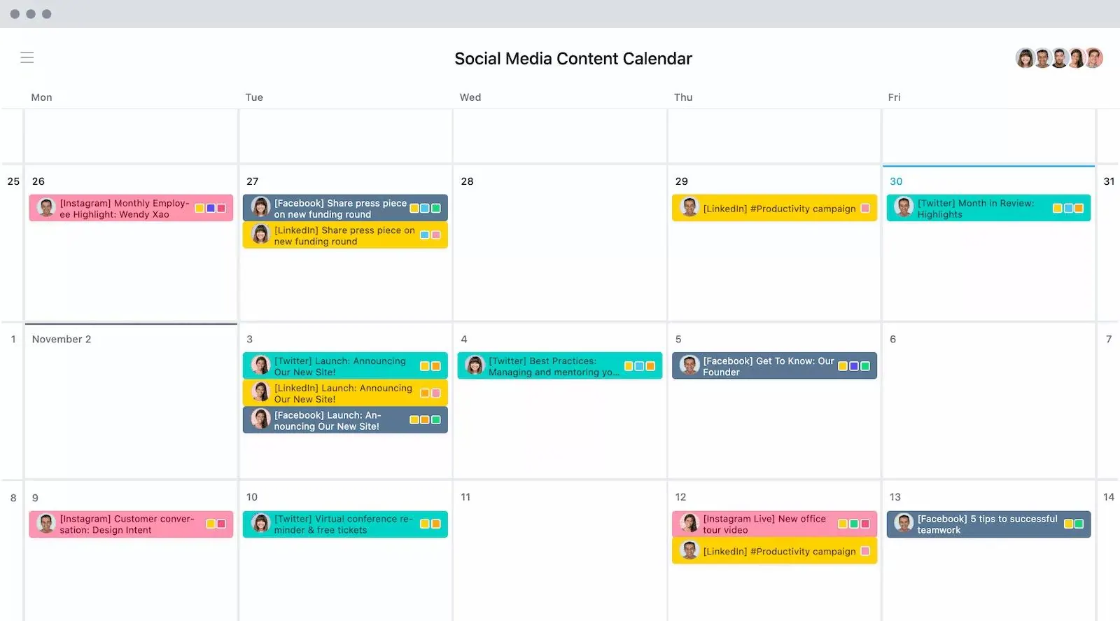 Free Social Media Calendar Template [2026] • Asana