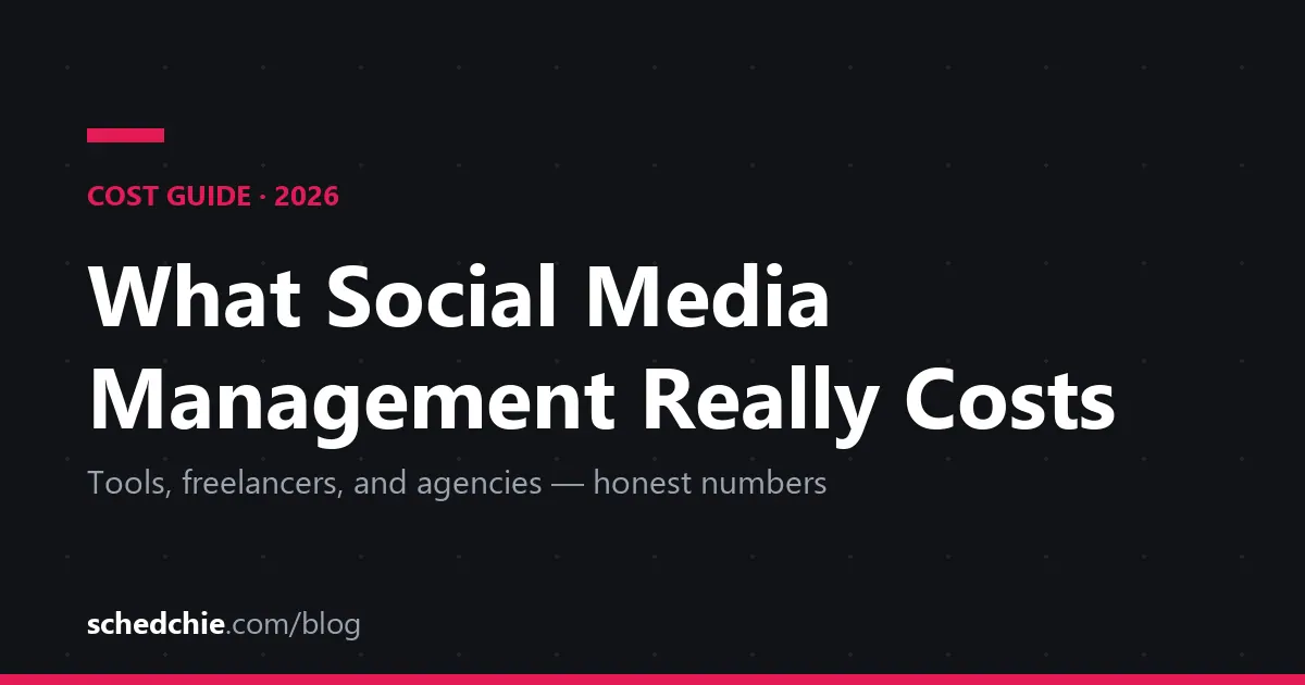 How Much Does Social Media Management Cost in 2026? (Tools, Freelancers, Agencies) - Schedchie Blog